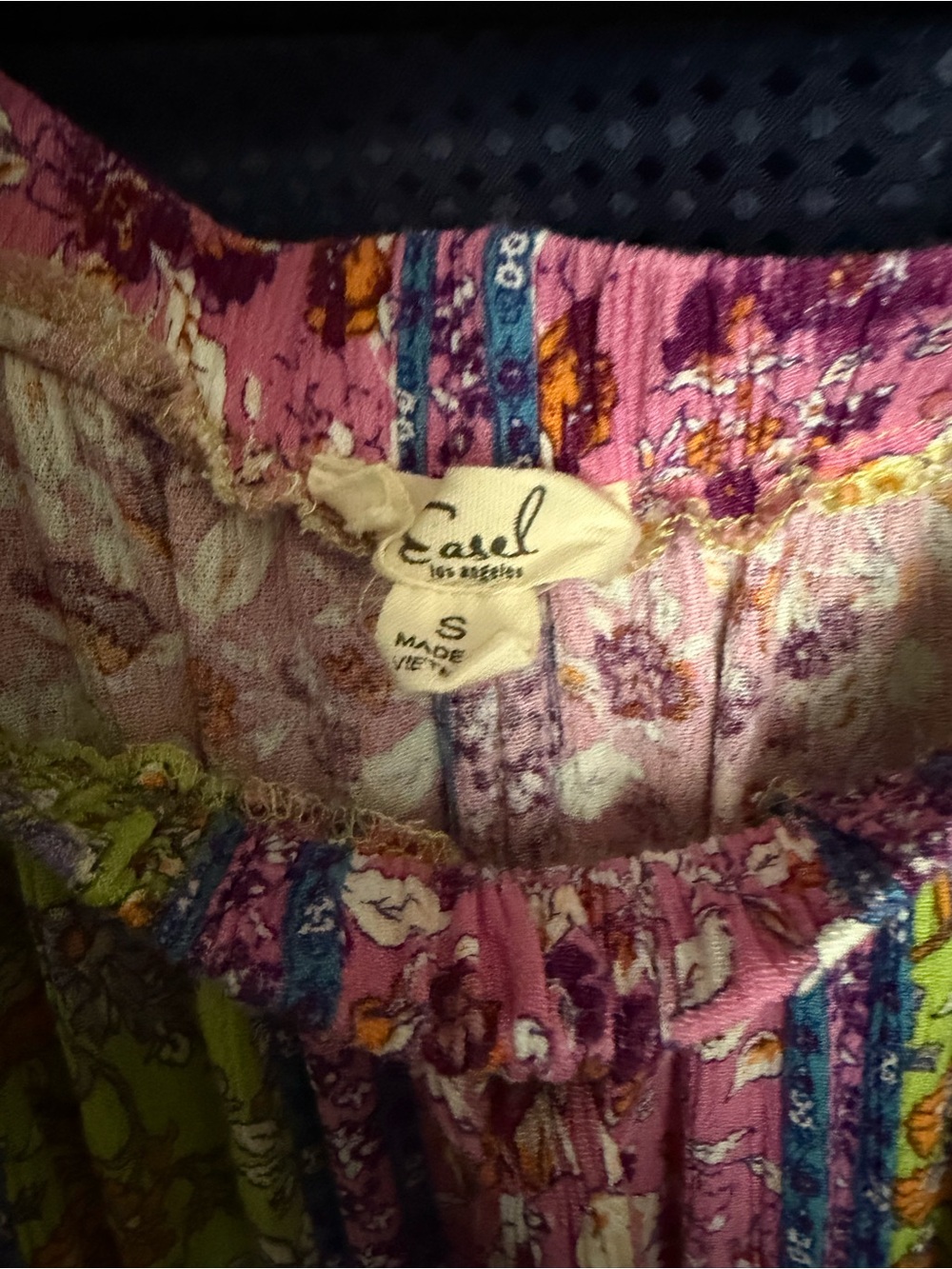 easel Pink & Lime Vertical Floral Maxi Dress - Picture 2 of 9